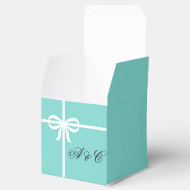 Party für Aqua & White Bows Geschenkschachtel