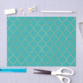 Party für aquamarin- und Goldquatrefolien Seidenpapier (Handwerk)