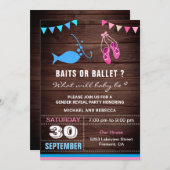Party für Baits oder Ballettgeschlechtsdarstellung Einladung (Vorne/Hinten)
