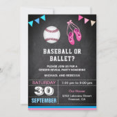 Party für Baseball- oder Ballettgeschlechtsdarstel Einladung (Vorderseite)