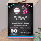Party für Baseball- oder Ballettgeschlechtsdarstel Einladung