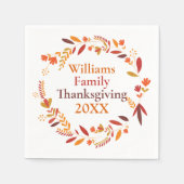 Party für benutzerdefinierte Erntedank Serviette (Vorderseite)