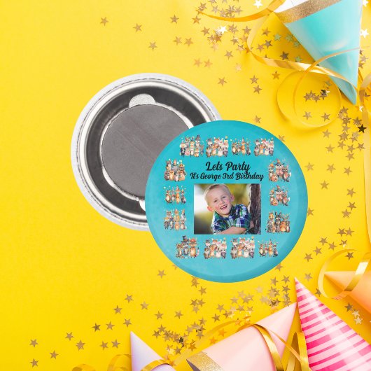 Party für benutzerdefinierte Fotos Thema Kindergeb Magnet