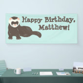 Party für benutzerdefinierte Meldung Brown Ferret Banner (Messe)