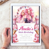 Party für benutzerdefinierte Wasserfarben Einladung