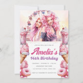 Party für benutzerdefinierte Wasserfarben Einladung (Vorderseite)