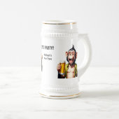 Party für benutzerdefinierten Text Bierglas (VorderseiteRechts)