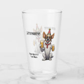 Party für benutzerdefinierten Text Glas (Rückseite)