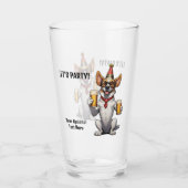Party für benutzerdefinierten Text Glas (Vorderseite)
