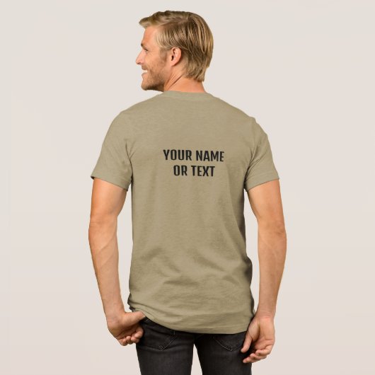 Party für benutzerdefinierten Text Tri-Blend Shirt (Rückseite voll)