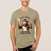 Party für benutzerdefinierten Text Tri-Blend Shirt (Vorderseite)