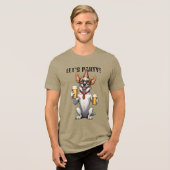 Party für benutzerdefinierten Text Tri-Blend Shirt (Vorderseite voll)
