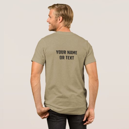 Party für benutzerdefinierten Text Tri-Blend Shirt (Rückseite voll)