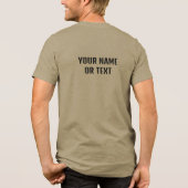 Party für benutzerdefinierten Text Tri-Blend Shirt (Rückseite)