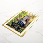 Party für Black and Gold Abschluss Folieneinladung (Gedreht)