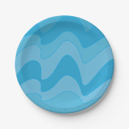 Party für blaue Streifen Pappteller