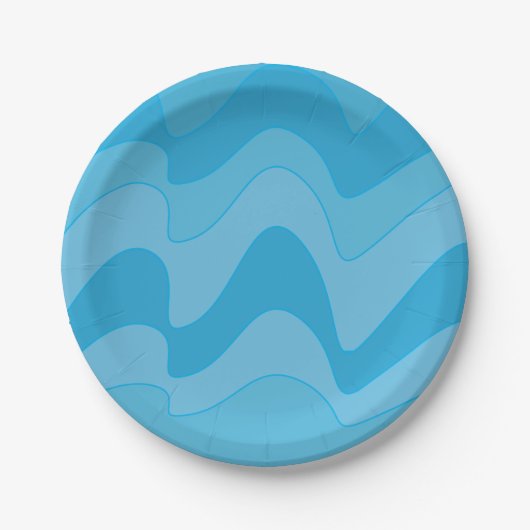 Party für blaue Streifen Pappteller (Vorderseite)