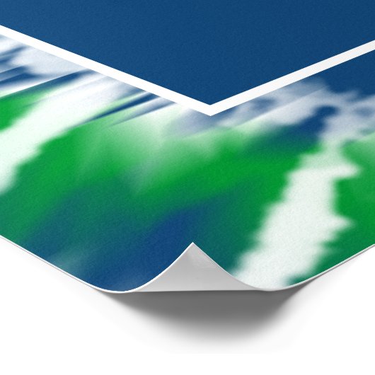 Party für blaue und grüne Gefärbte Krawatte Poster (Ecke)