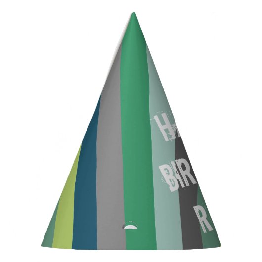 Party für blaugraue Streifen Partyhütchen (Links)