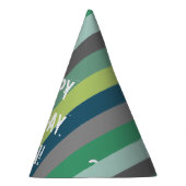 Party für blaugraue Streifen Partyhütchen (Rechts)