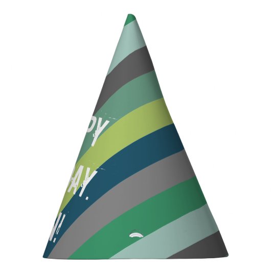 Party für blaugraue Streifen Partyhütchen (Rechts)