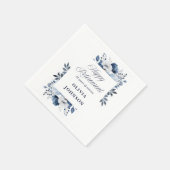 Party für Blumenbewohnungen in Navy Blue Serviette (Ecke)