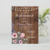 Party für Blumenruhe Lights Holzwolz Einladung (Stehend Vorderseite)