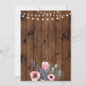 Party für Blumenruhe Lights Holzwolz Einladung (Rückseite)