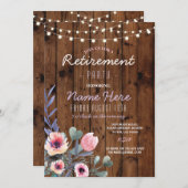 Party für Blumenruhe Lights Holzwolz Einladung (Vorne/Hinten)