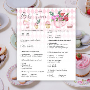 Party für Blumentee - Baby Trivia Baby Shower Ga