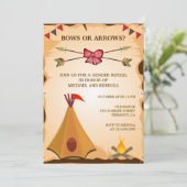 Party für Boho-Stammesbrüche oder Pfeile Einladung (Stehend Vorderseite)