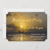 Party für Bootsanleger bei Sonnenuntergang Einladung (Vorderseite)