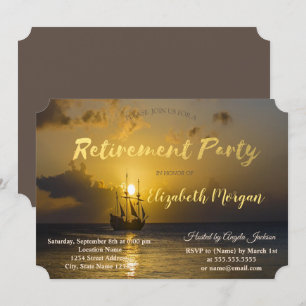 Party für Bootsanleger bei Sonnenuntergang Einladung