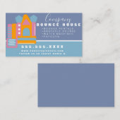 Party für Bounce-House-Logos Karneval Rentals Pink Visitenkarte (Vorne/Hinten)