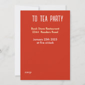 Party für Buchliebhaber Einladung (Rückseite)