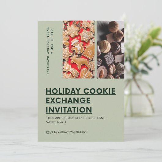 Party für Cookie Exchange Einladung (Stehend Vorderseite)