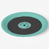 Party für coole Datensätze hinzufügen Pappteller (Schrägansicht)