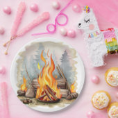 Party für coole Feuerfreunde Pappteller (Party)