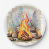 Party für coole Feuerfreunde Pappteller (Vorderseite)