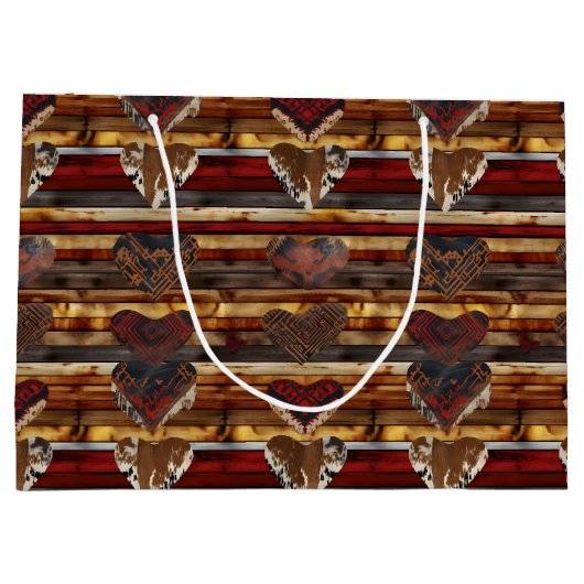 Party für coole Western Große Geschenktüte (Rückseite)