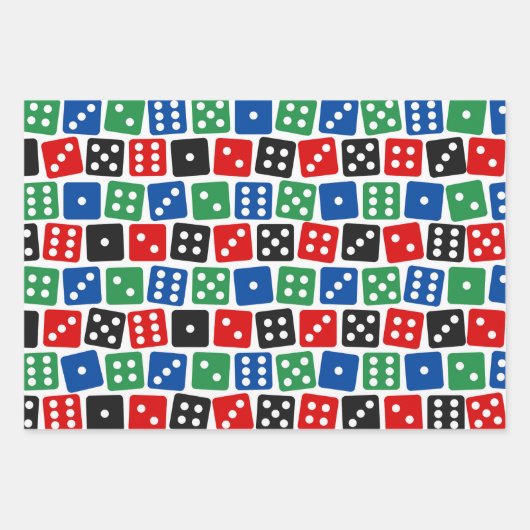 Party für coole Würfel Geschenkpapier Set (Vorderseite 2)
