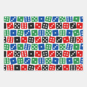 Party für coole Würfel Geschenkpapier Set (Vorderseite)