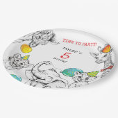 Party für das 5. Jubiläum Pappteller (Schrägansicht)