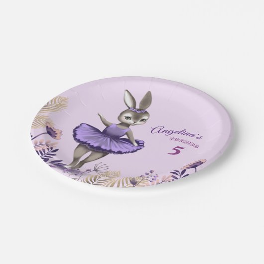 Party für das 5. Jubiläum Pappteller (Schrägansicht)