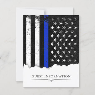 Party für das amerikanische Flag für Police Style  RSVP Karte