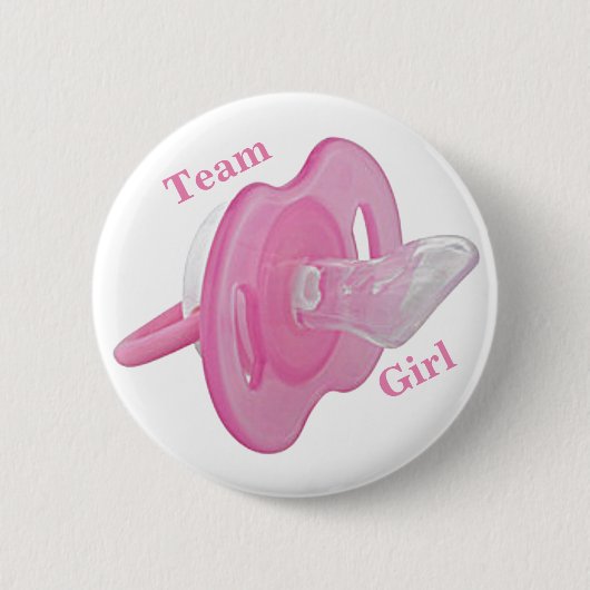 Party für das Baby Gender - Team Girl Pink Button (Vorderseite)