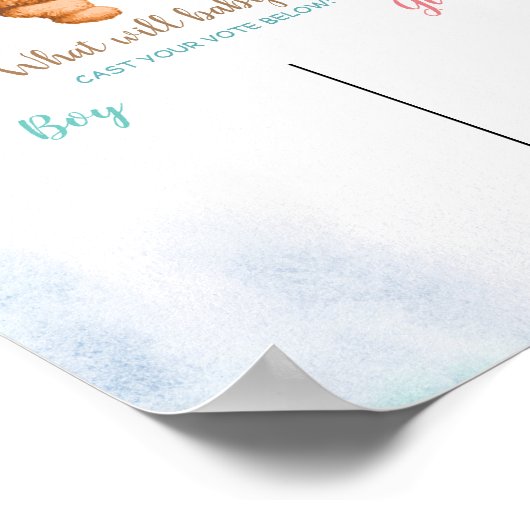 Party für das "Bear Boy" oder "Girl Voting Board" Poster (Ecke)