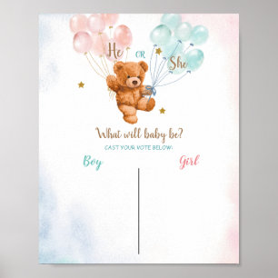 Party für das "Bear Boy" oder "Girl Voting Board" Poster