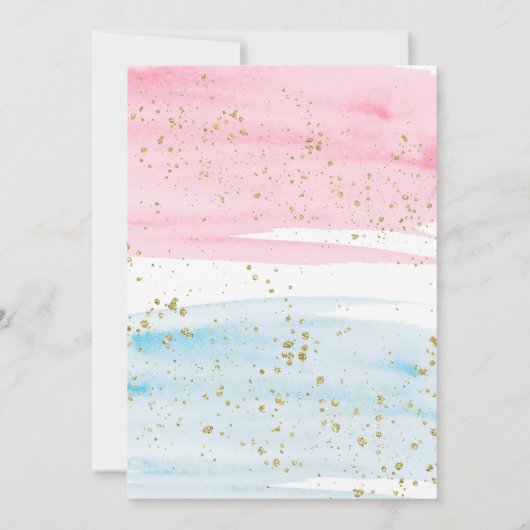 Party für das blaue oder rosa Geschlecht Einladung (Rückseite)