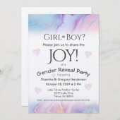 Party für das Blauen und Rosa Geschlecht Einladung (Vorne/Hinten)